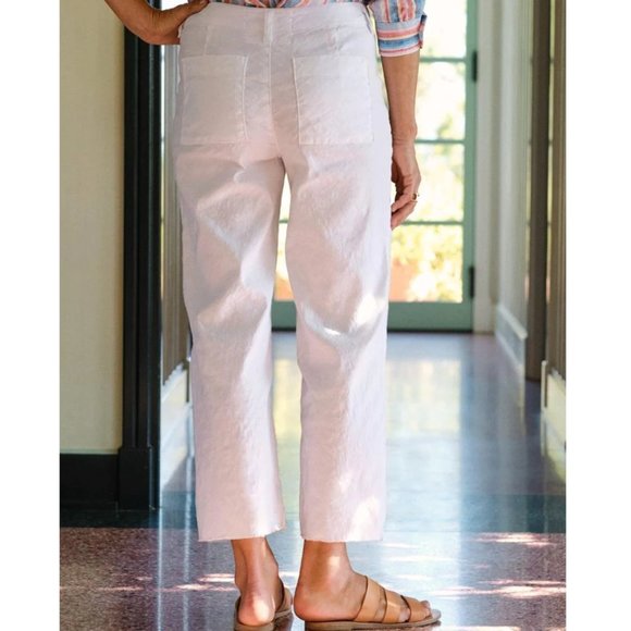 Frank & Eileen White Cropped Pants - Picture 2 of 14